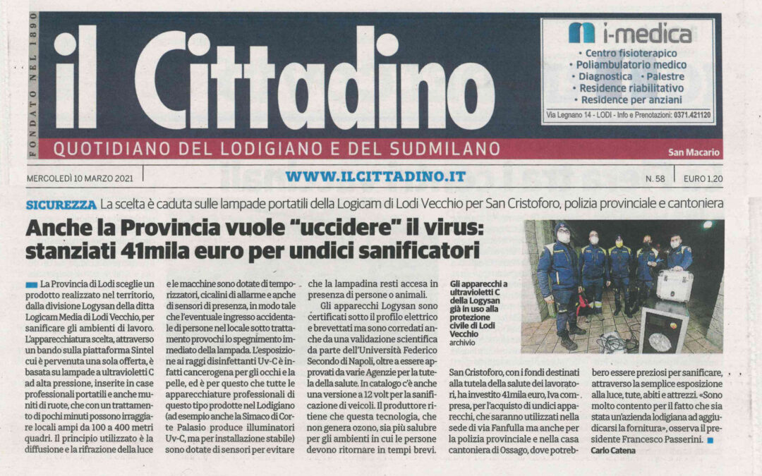 Anche la Provincia vuole “uccidere” il Virus: stanziati 41mila euro per undici sanificatori